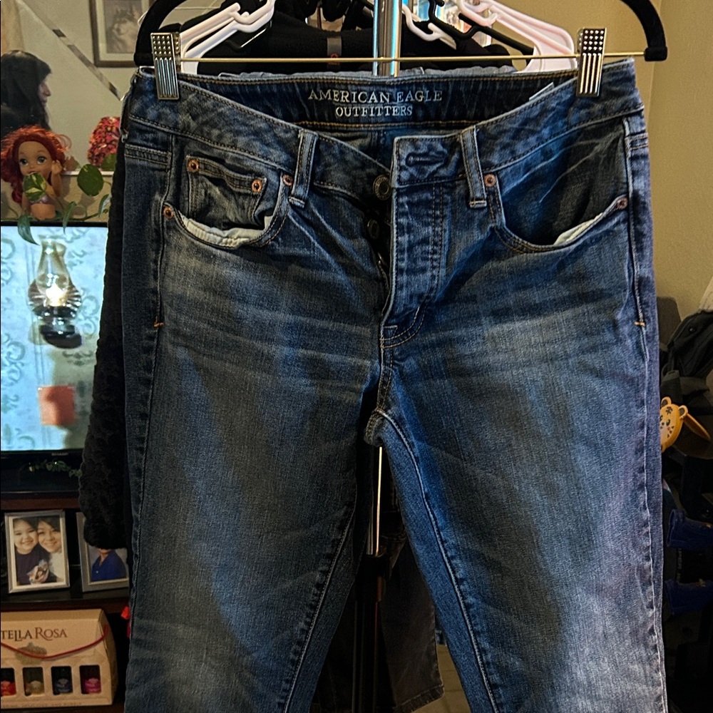 American Eagle Outfitters Women's Medium Blue Boyfriend Jeans